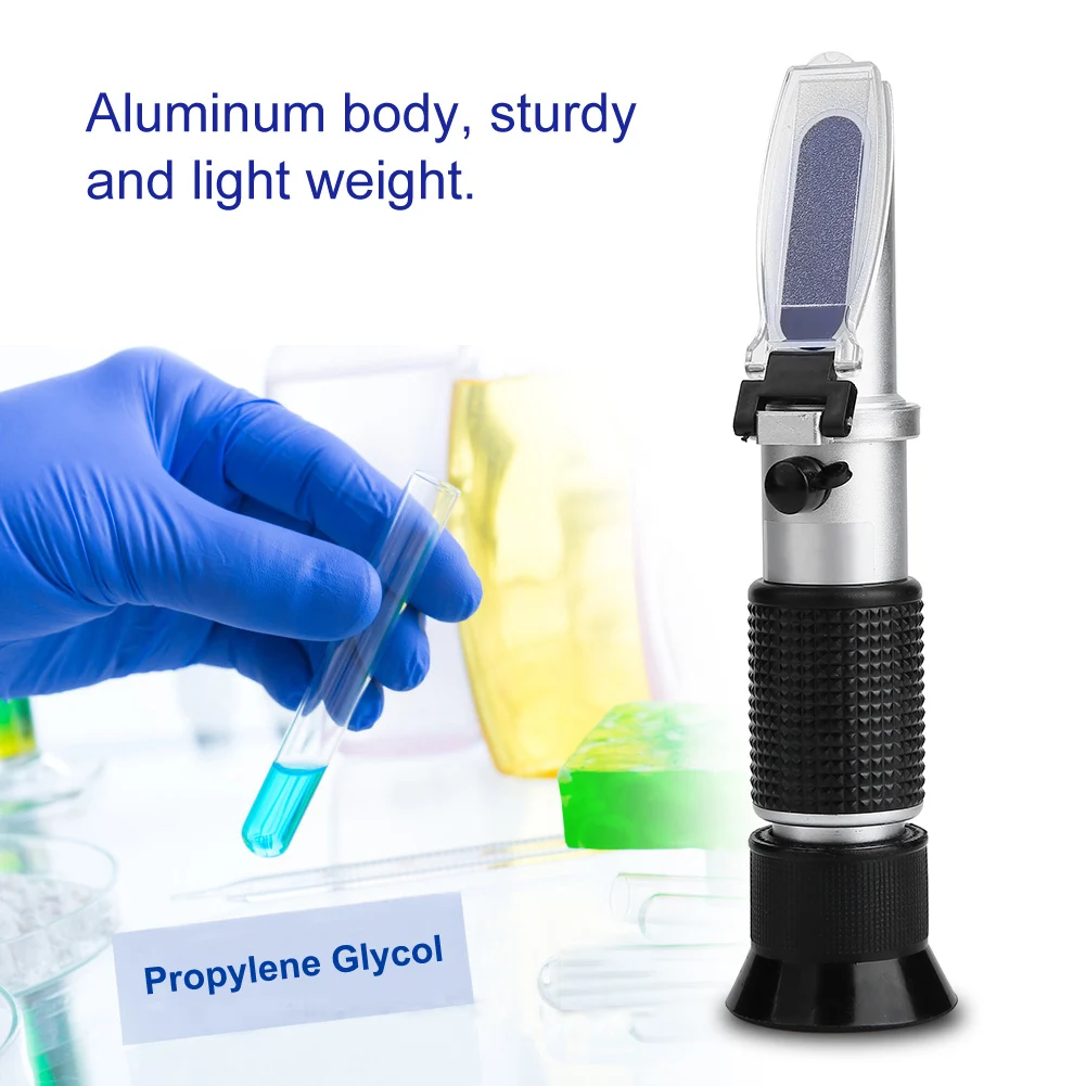 New Handheld Automotive Antifreez Refractometer Freezing Point Urea Battery Fluid Glass Water Tester Meter ATC Tool RZ115