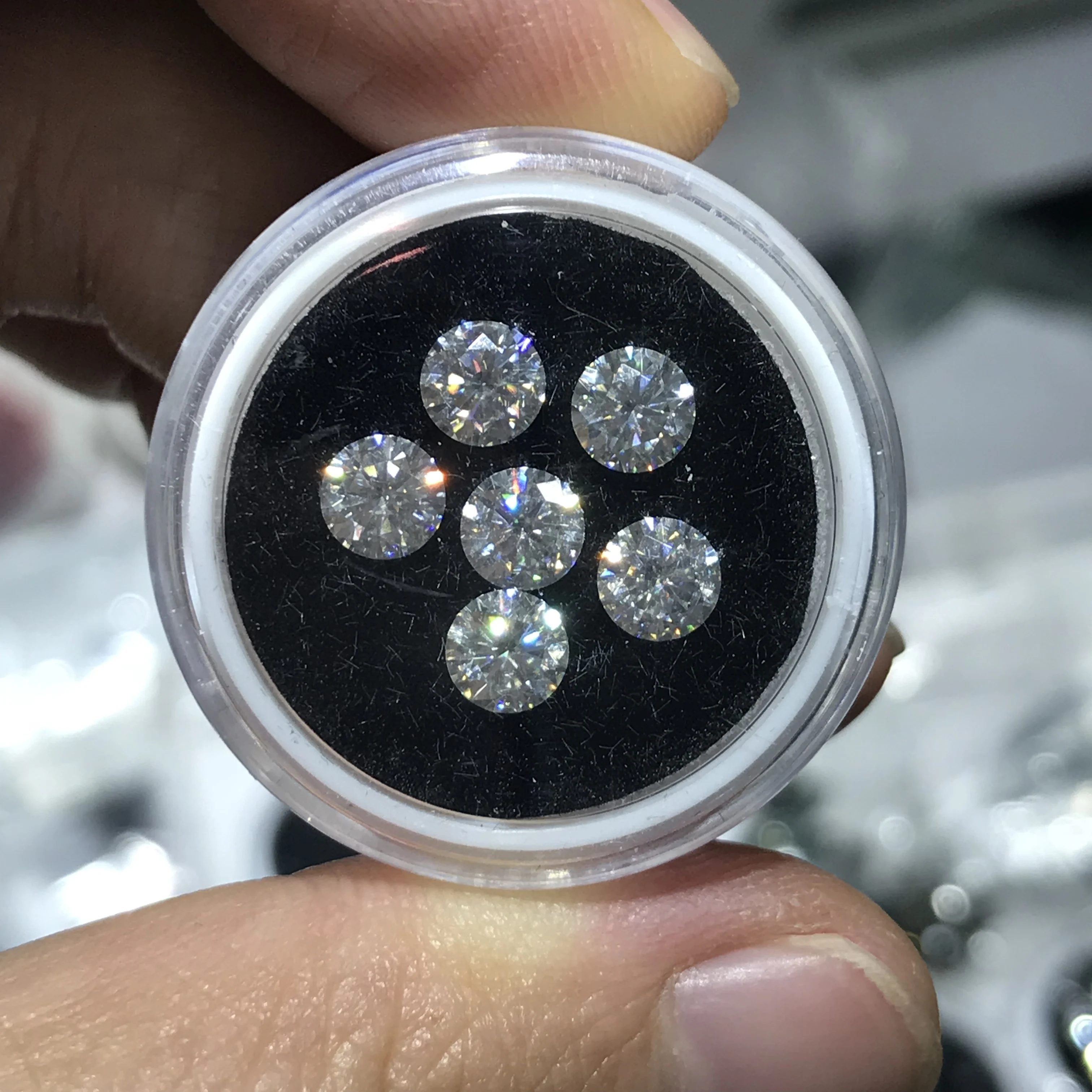 Настоящий Муассанит без огранки камень для ювелирного магазина от 0.5ct до 1ct высокого качества Moissanite