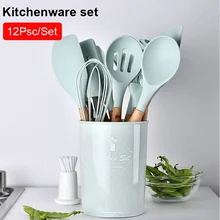 12 шт силиконовые кухонные принадлежности для приготовления пищи набор термостойких кухонных антипригарных инструментов для приготовления пищи аксессуары Kichen