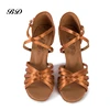 Top Dance Shoes Latin Sandals Ballroom Dancing Game Exercise Profession Sweat Insole Cowhide Satin Women BD 216 AWL Heel 8.5 Cm 4