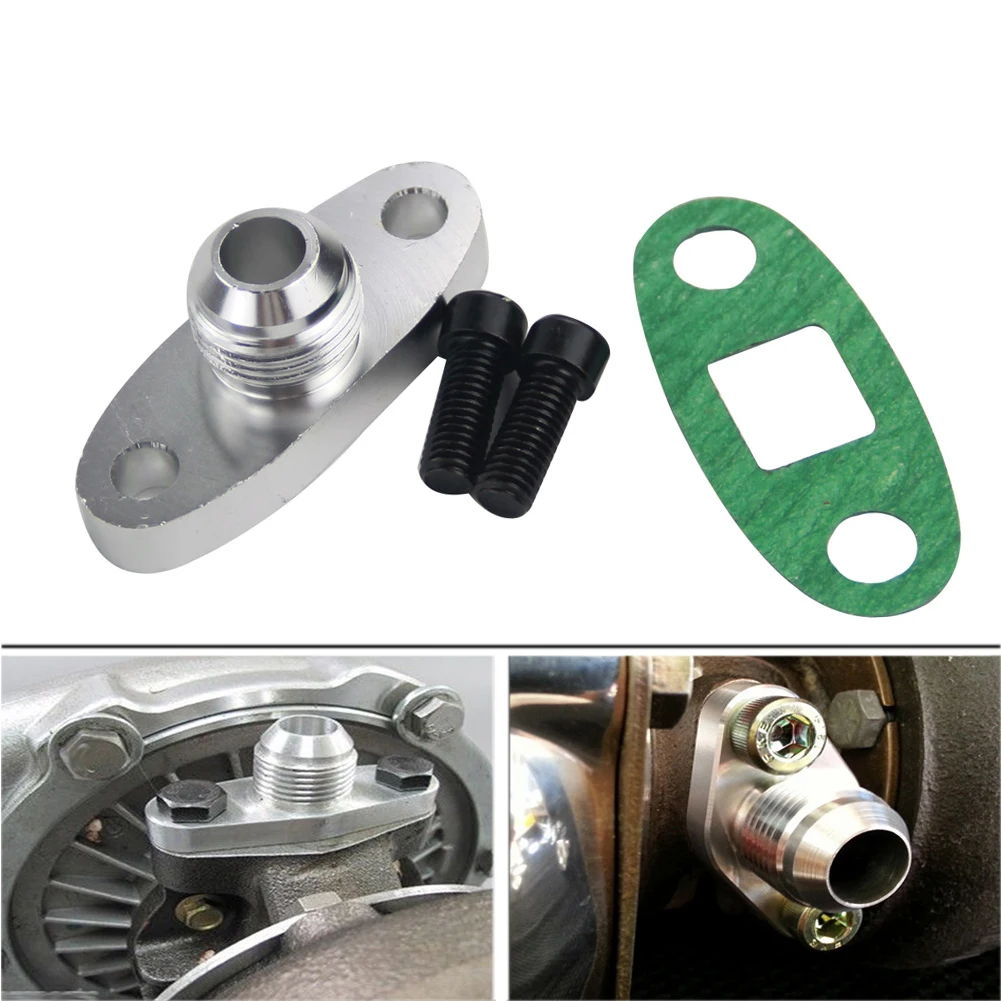

Parts Mini Car Aluminum Auto Accessories Oil Drain Flange Turbo Charger Fitting Rustproof Return Adapter 10AN For GT28 GT30 GT35