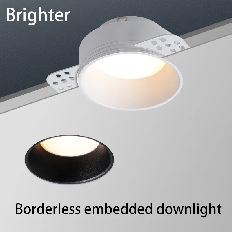 BRGT LED Downlight Borderless Embedded Ceiling Lamp Aluminum 5W7W12W15W Recessed Lights For Kitchen Home Indoor Lighting