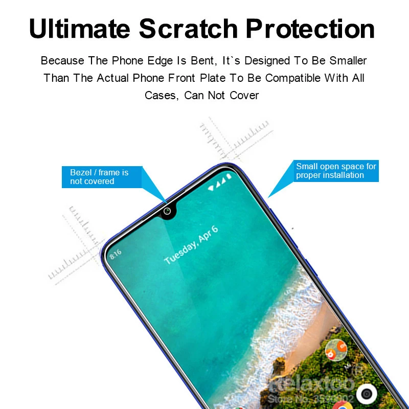 2 шт. закаленное стекло для xiaomi mi a3 защита экрана на xio mi a3 mi a3 a 3 3a xiaomi a3 Защитная стеклянная защитная пленка