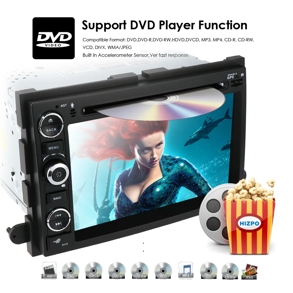 Excellent For Ford F150 F250/350/450/500 E150/250 DVD GPS Navi  Player Stereo Video Support RDS Steering wheel control Free SD card+Camera 12