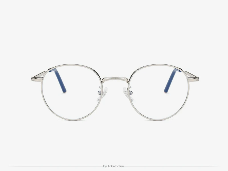 Toketorism Metal Round Frame Glasses With Anti Blue Light Protection Computer Glasses for Women blue light protection glasses