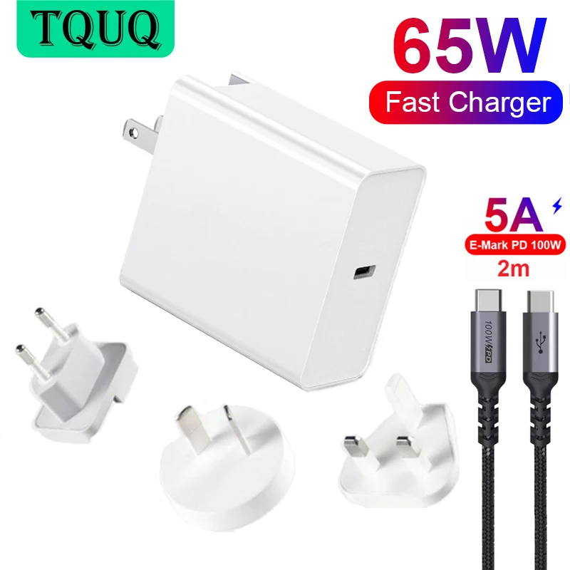 Сетевое зарядное устройство TQUQ 65 Вт USB C для iPhone 12 Pro MacBook iPad Nintendo Switch | Мобильные