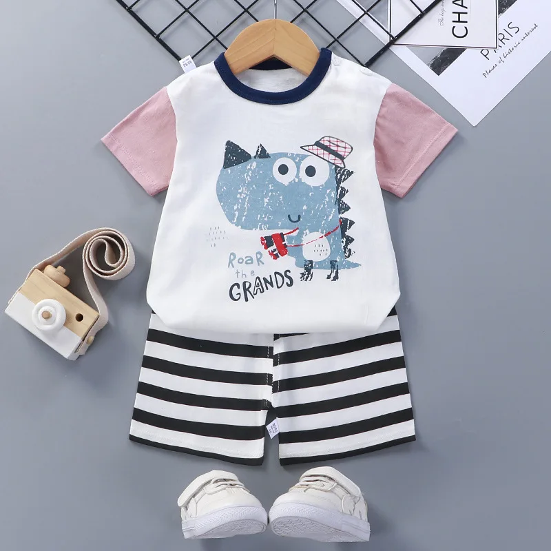 Boys Girls Cartoon Clothing Set Children Clothes Baby Clothing Set Kids Unicorn Cartoon  Vest Shorts+Pants Sets baby clothes set for girl Clothing Sets