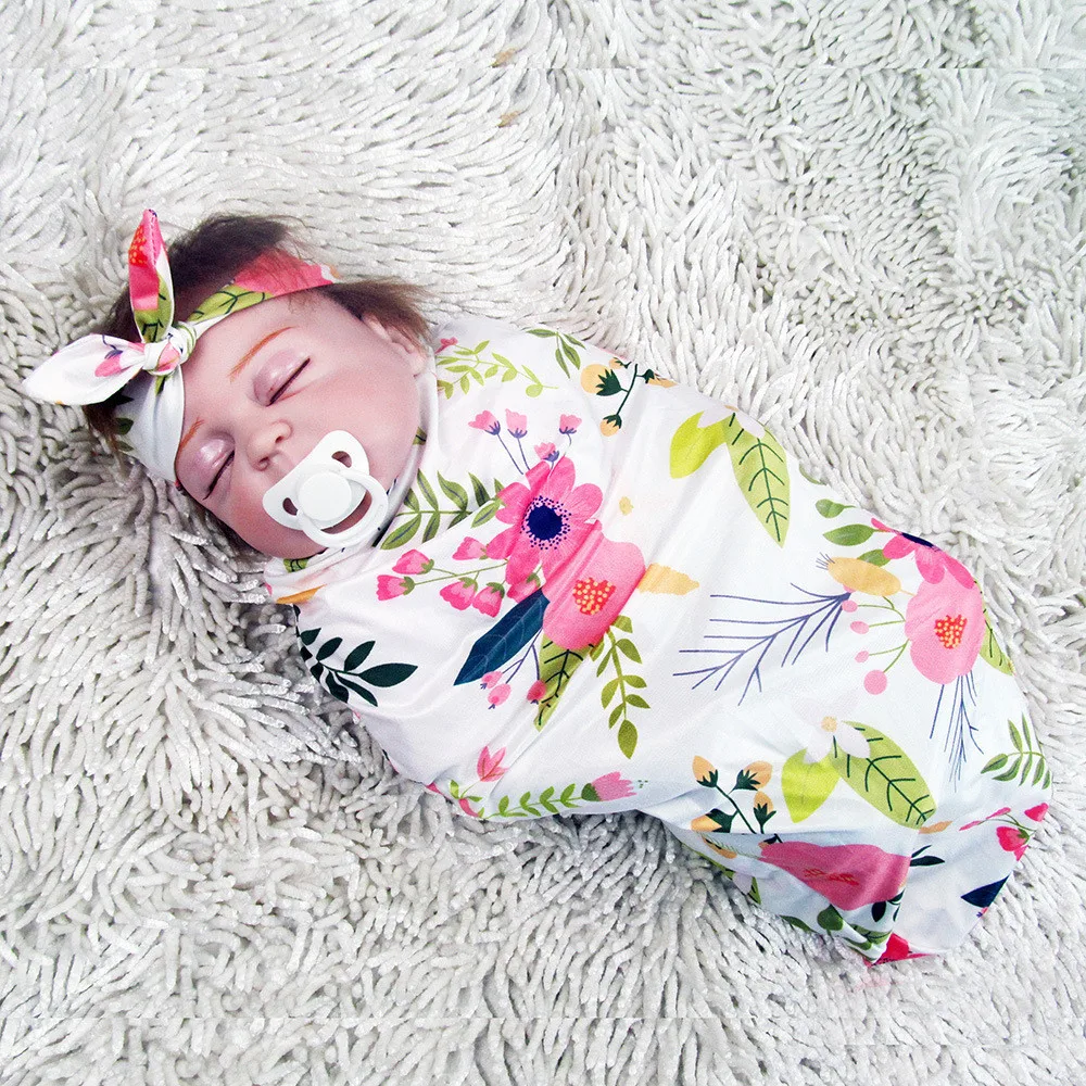 

0-12M Newborn Infant Baby Girls Boys Sleeping Bags Blanket Swaddle Wrap Gown 2PCS Outfits Set