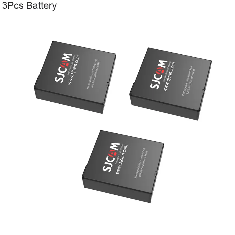 SJCAM SJ9 Strike батарея 1300mAh литий-ионная аккумуляторная батарея для SJ9 Strike/SJ9 Max аксессуары для экшн-камеры - Цвет: 3Pcs Battery