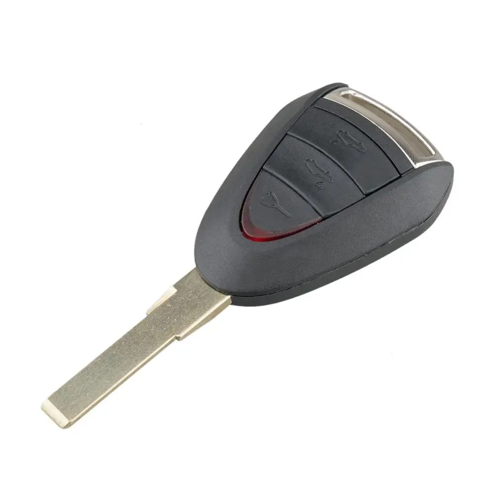 QWMEND 3BUT REPLACEMENT SMART CAR KEY SHELL FOR PORSCHE BOXSTER S CAYENNE CAYMAN 911 987 996 997 CAR REMOTE KEY FOB CASE