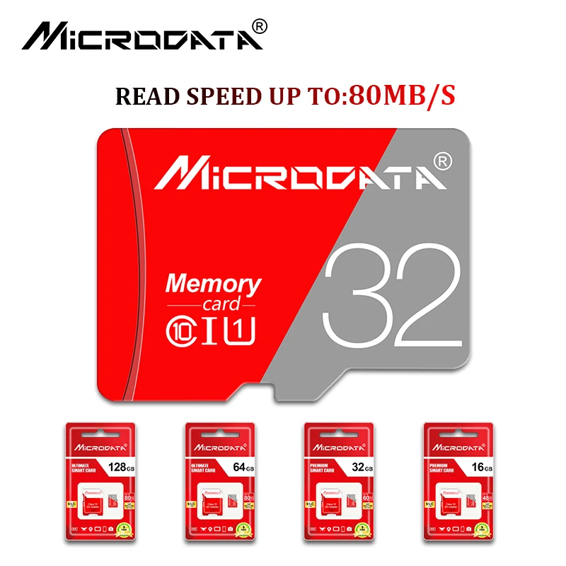 2019 оптовая продажа красная карта micro sd 16 ГБ 32 64 128 Гб microsd SDXC/SDHC class 10 памяти cartao de