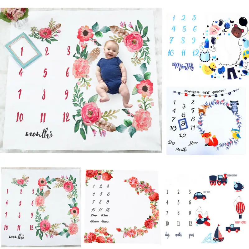 Emmababy, модное одеяло для новорожденных мальчиков и девочек, коврик для фотосъемки, ежемесячный рост, 5 стильных фотографий