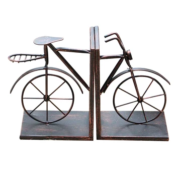 

1pair Home Decor Heavy Duty Metal Bookend Desk Organizer For Shelves Gift School Stationery Storage Holder Vintage Portable