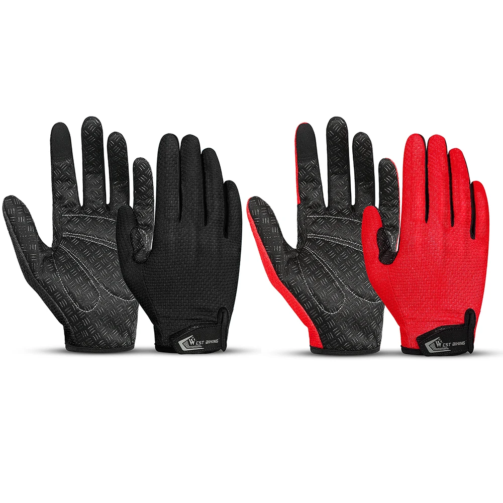 WEST BIKING Cycling Gloves Full Finger Touch Screen Anti Slip Gloves L 