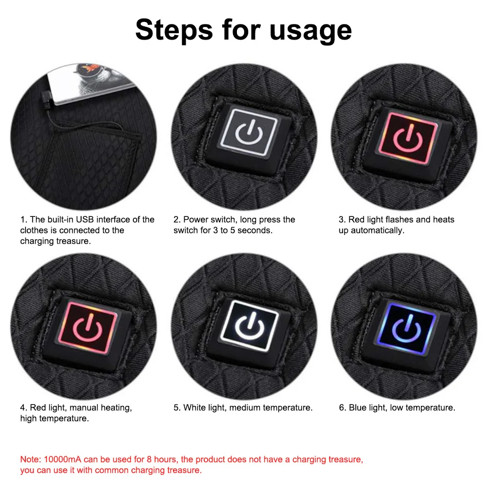 Прямая поставка, USB тепловой жилет, куртка, зимний гибкий электрический тепловой жилет для рыбалки, пешего туризма, для мужчин и женщин