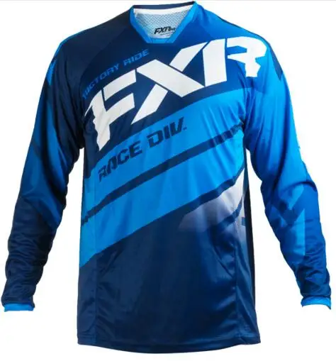 Leatt motocicleta2020MTB motocicleta DH de verano de manga larga a Cross-кантри montar en motocicleta cuesta abajo Jersey - Цвет: Синий