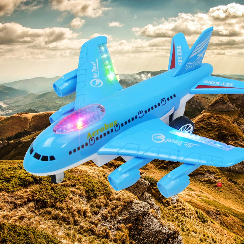 Игрушки Перезаряжаемые RC самолет с дистанционным управлением привлекательный 4 канала забавные одни мигающие огоньки модельных детских руления моделирование музыка
