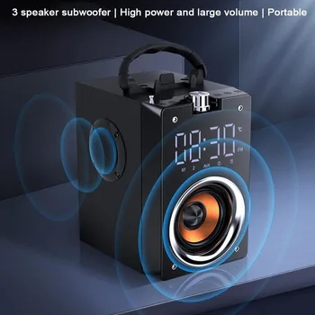 

Wireless Bluetooth Audio Portable Outdoor Sound Column Super Subwoofer Card 3D Stereo Music Player Supports AUX FM Radio BoomBox
