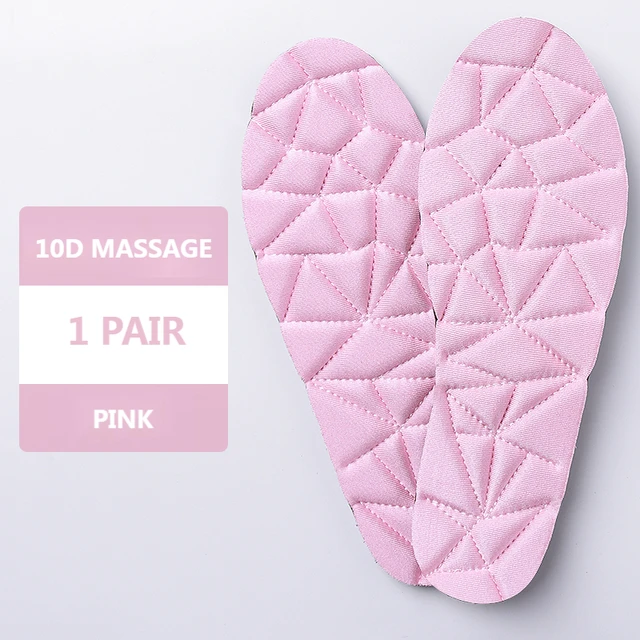 2022 New Memory Foam Orthopedic Insoles For Shoes Women Men Flat Feet Arch Support Massage Plantar Fasciitis Sports Pad Insole Pink