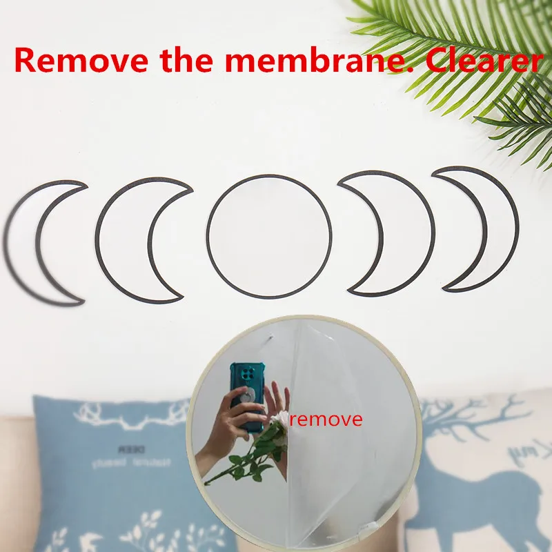 5 Piece Scandinavian Natural Decor Moonphase Moon Decor Bohemian Moon Mirror Wall Decoration for Living Room Bedroom Moon Phase Mirror Set Acrylic Mirror 5 Piece Scandinavian Natural Decor Moonphase Moon Decor Bohemian Moon Mirror Wall Decoration for Living Room Bedroom Moon Phase Mirror Set Acrylic Mirror