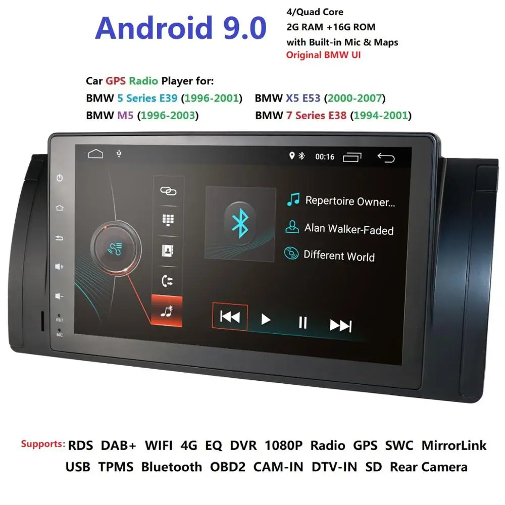 Clearance 9 inch 1024x600 HD Touch Screen 1 din Android 9.1 Car Multimedia Radio Stereo for BMW E39 E53 X5 Wifi 4G Bluetooth DVR RDS USB 2 Clearance 9 inch 1024x600 HD Touch Screen 1 din Android 9.1 Car Multimedia Radio Stereo for BMW E39 E53 X5 Wifi 4G Bluetooth DVR RDS USB 2
