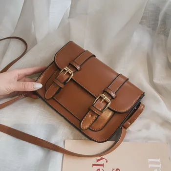 

Small Crossbody Bags Girls 2019 New Vintage Handbag Retro Fashion Shoulder Bags PU Flap Casual Women Retro Hasp Messenger Bags