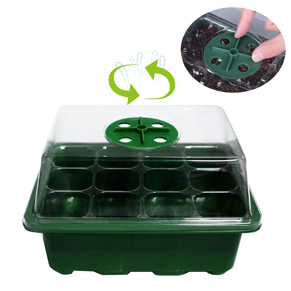 

6 Cells Hole Plant Tray Insert Propagation Seeds Grow Box Transparent Plastic Seeding Nursery Pot Good drainage Ventilation