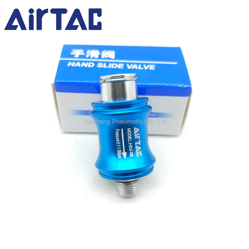 

Pneumatic Air Pipe Control Switch Ftting Hand Slide Valve 1/8" 1/4'' 3/8" 1/2" Aluminium Female Male Hand Switch HSV Airtac Type