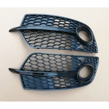

ABS Fog lamp grille For Audi Q5 S-Line SQ5 Sport 2014-2017 4 Door Front Bumper Grill ABS fog light box