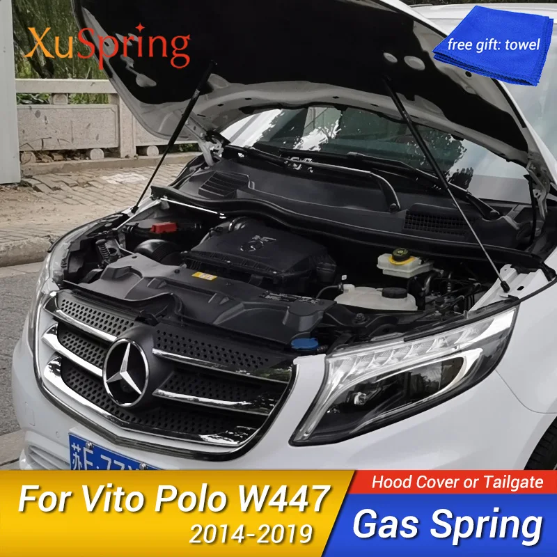 Barres de support de vérin hydraulique pour capot de voiture, ressort,  amortisseur, élévateur à gaz, Benz Vito Viano, classe V, Marco Polo Metris,  W447, 2014-2019, le plus récent - AliExpress