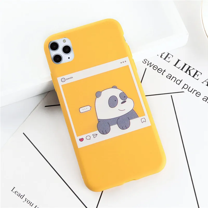 Чехол ottwn для iPhone 11, чехол для телефона с милым медведем, чехол для iPhone 7, 8, 6, 6S Plus, X, XR, XS Max, 5S, мягкая задняя крышка из ТПУ с забавным рисунком - Цвет: AC1541