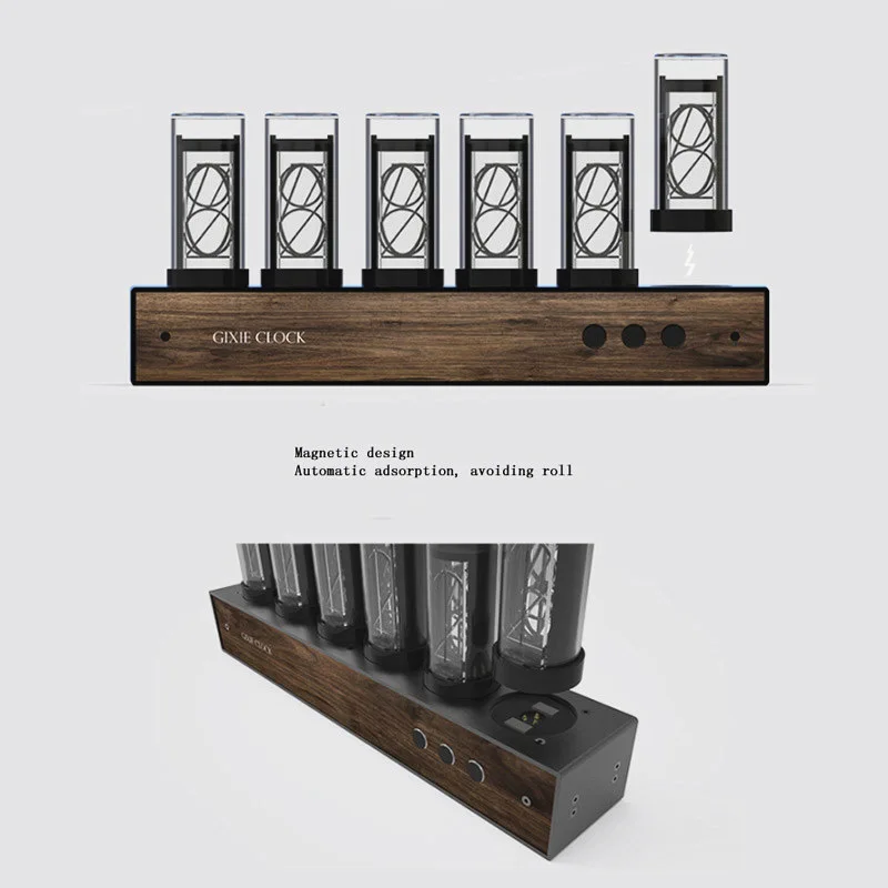 Gixie свечение светильник аналоговые часы трубки ретро светодиодный Цвет высокого