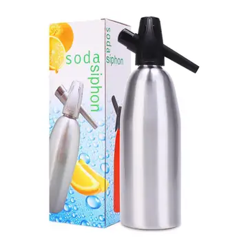 

Soda Water Siphon Home Drink Juice Machine Bar Beer Soda Syphon Maker Steel Bottle Soda Foam Cylinders Co2 Injector 1L