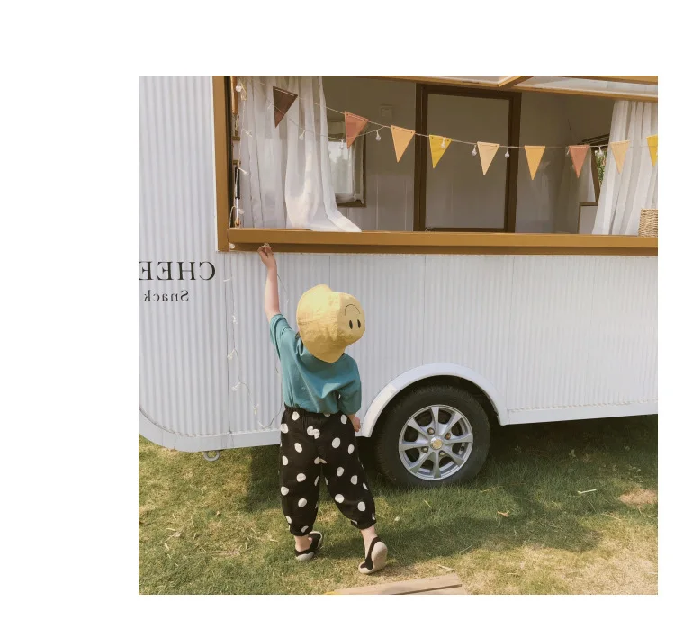 Children Anti Mosquito Pants Summer Thin Section Cotton Linen Girls New Style Babies' Trousers Infants Polka Dot Pants