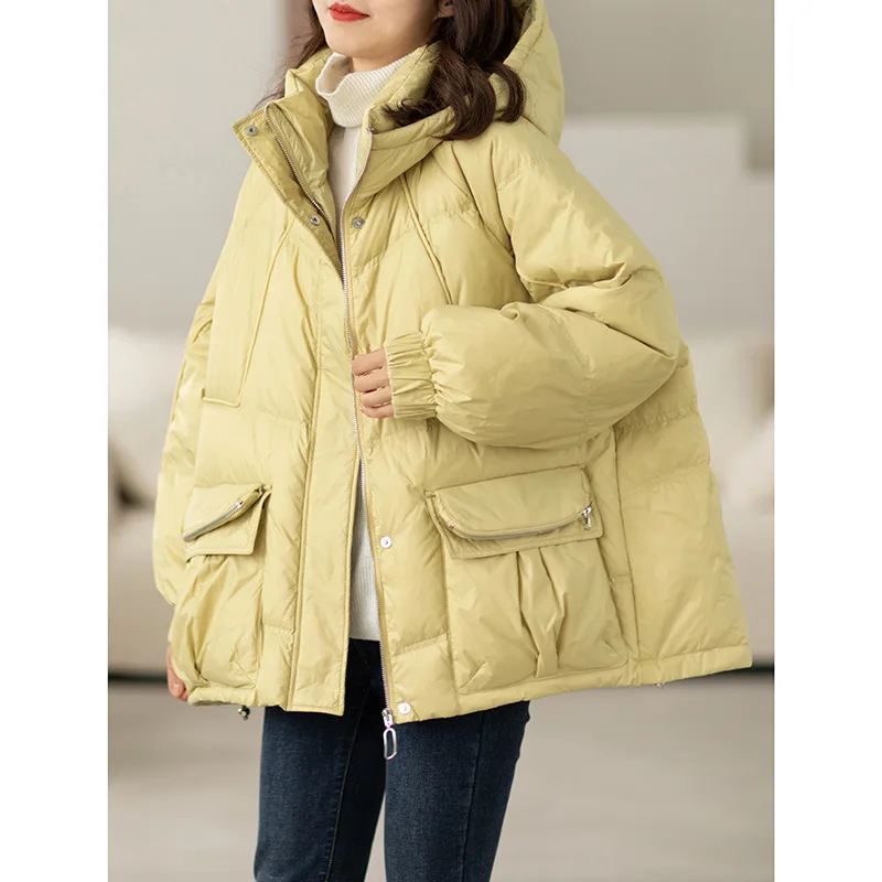Coat Casual 86-90% Duck Down Hooded Down Jacket Jacket Women 2021 Winter Fashion To Keep Warm