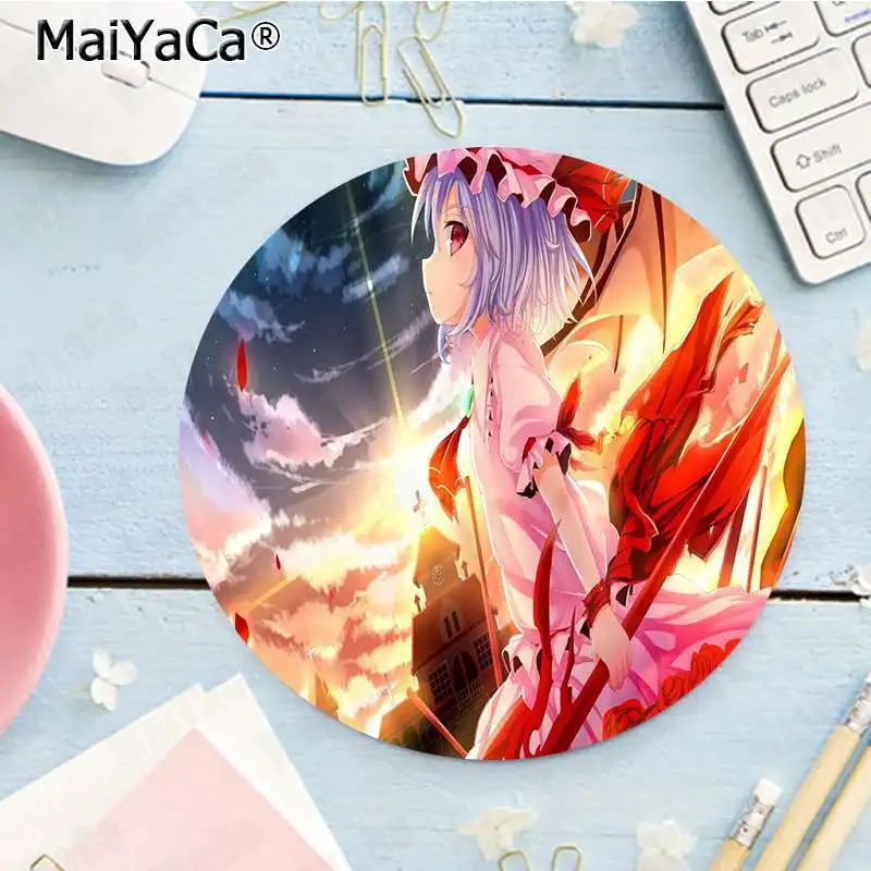 22x22cm Maiyaca Лидер продаж Аниме touhou scarlet eyes компьютерный игровой круглый коврик для мыши игровой коврик для ноутбука - Цвет: 22x22cm