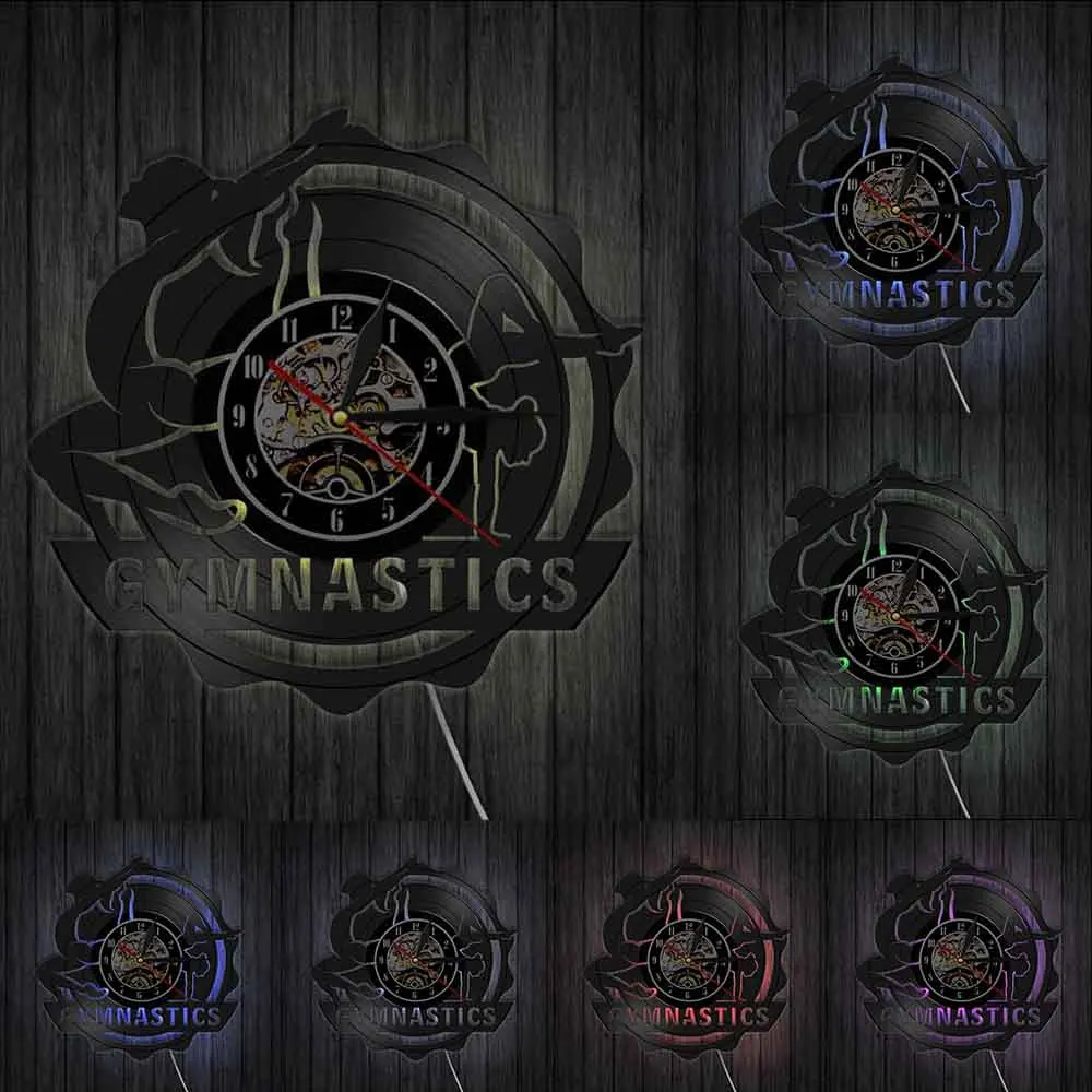 Настенные часы для гимнастики виниловые фитнеса тренировки декоративные