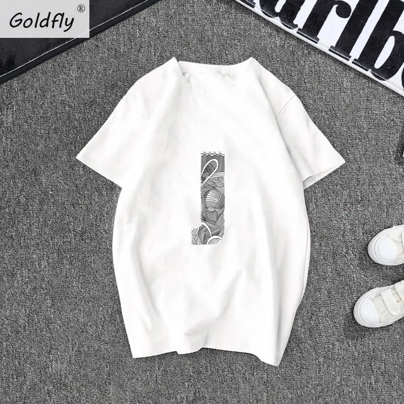 Новая хлопковая Футболка с буквенным принтом J I R Q L топы короткими рукавами и