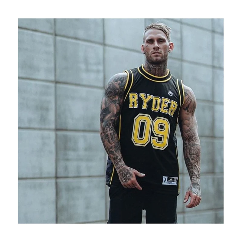 RYDER-Camiseta deportiva cómoda y moderna, chaleco hombro ancho de secado rápido, absorbe la humedad, nueva tendencia de baloncesto