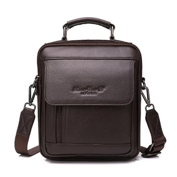 

Men's Genuine Leather Messenger Shoulder Bag For Men Cow Leather Fashion Small Flap Male Crossbody Bags Handbags Tote Purse