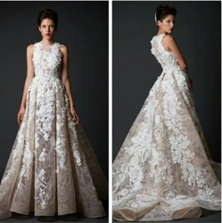 2018 Middle East Design Wedding Lace Appliques bridal gown floor length dubai Arabic vestidos de noiva Mother of Bride Dresses