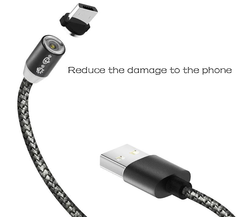 Микро Магнитный адсорбционный USB кабель нейлон USB синхронизация данных мобильный телефон Android кабель для зарядного устройства для samsung кабель данных
