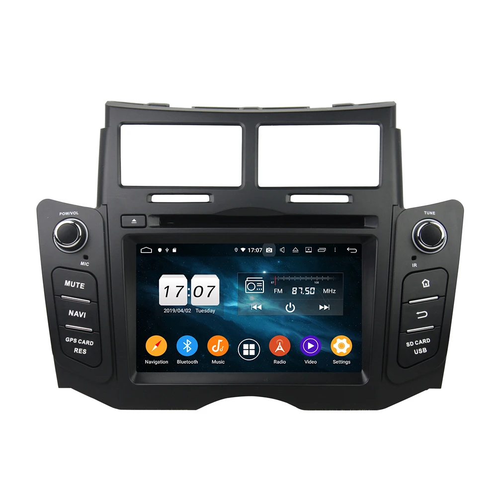Android 9,0 Восьмиядерный 4 Гб ОЗУ 64 Гб ПЗУ автомобильный DVD gps навигатор мультимедийный плеер стерео для Toyota YARIS 2005-2011