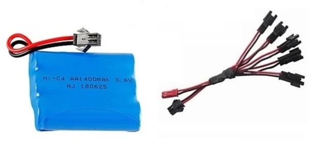 Red Модель M) Ni-CD 3,6 v 1400mah батарея+ USB зарядное устройство для Rc игрушки автомобиль Танк Поезд Робот Лодка пистолет AA 3,6 v перезаряжаемый аккумулятор - Цвет: Red