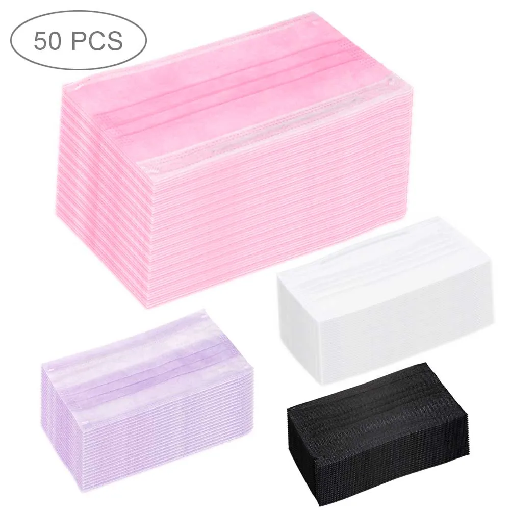 

50PCS/Pack Disposable Face Masks Eyelash Extensions Non-woven Fabric Mask Grafting Lash Use Anti-dust Windproof for Beauty Salon
