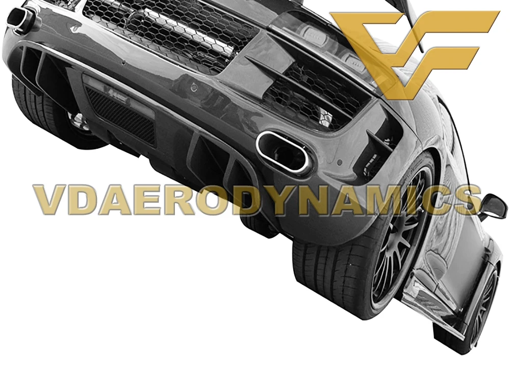 Подходит для 07-13 Audi R8 V8 V10 VAD-GT карбоновый задний диффузор для губ Бампер Комплект-2 стиля на выбор