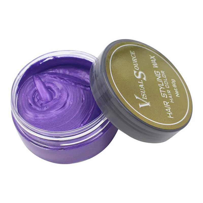 5 цветов воск для волос сделай сам для мамы серый одноразовый воск смываемый временный крем-краска для волос цвет волос ing Инструменты для укладки - Цвет: 1 Set Purple
