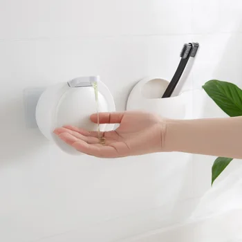 

Wall Mount Foam Soap Dispenser No Punching Shower Gel Press Bottle Bathroom Lotion Bottle Shampoo Dispenser Home Accessories