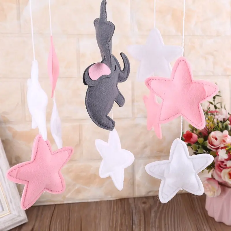 Baby Crib Felt Stars Musical Mobile Rattle Infant Cot Wind Chime Bed Bell Toys Kids Room Hanging Decor | Игрушки и хобби