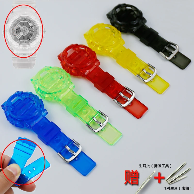 Аксессуары для часов 14 мм Casio прозрачный ремешок BABY-G BA-110 111 112 120 34A пряжка мужчин и